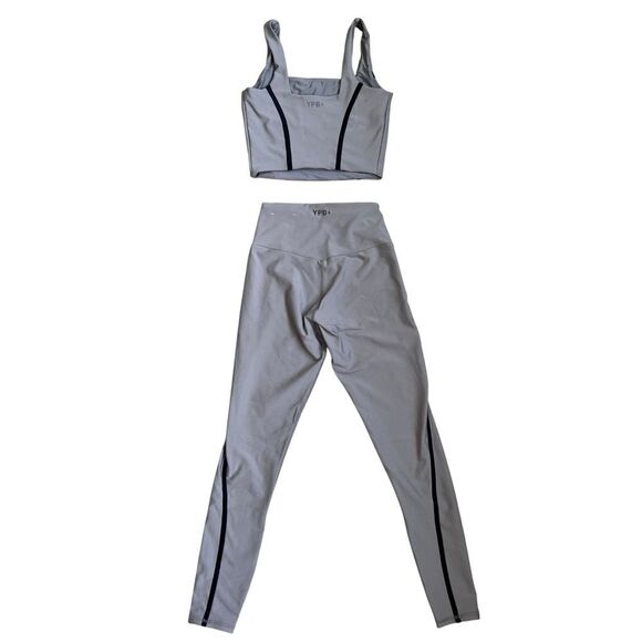 YPB Light Taupe Two-Piece Activewear Set XS - Picture 3 of 5